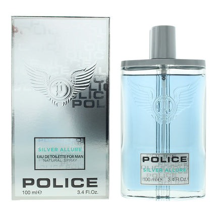 Police Silver Allure Eau de Toilette 100ml Spray for Him
