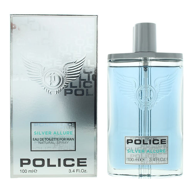 Police Silver Allure Eau de Toilette 100ml Spray for Him