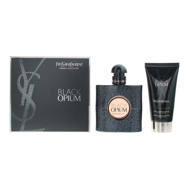 Yves Saint Laurent Black Opium Eau De Parfum 30ml + Body Lotion 50ml Gift Set for Her