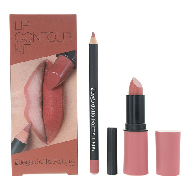 Diego Dalla Palma Lip Contour Kit Lipstick 4g + Lip Liner 1.1g - 505 Innocent Rose