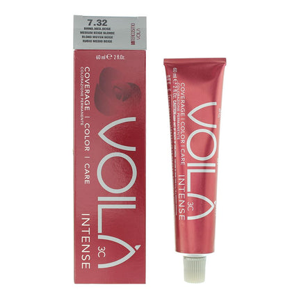 Intercosmo VoilÃ  3C Intense 7.32 Medium Beige Blonde Hair Colour 60ml