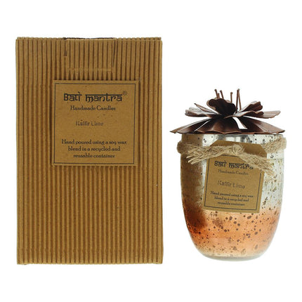 Bali Mantra Hibiscus Glass Copper Kaffir Lime Candle 500g