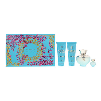 Versace Dylan Turquoise Pour Femme Eau De Toilette 100ml Gift Set For Her