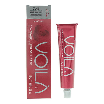 Intercosmo VoilÃ  3C Intense 7.41 Medium Blonde Amber Hair Colour 60ml