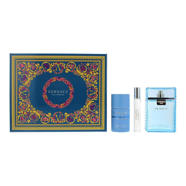 Versace Man Eau Fraiche Eau De Toilette 100ml Gift Set For Him