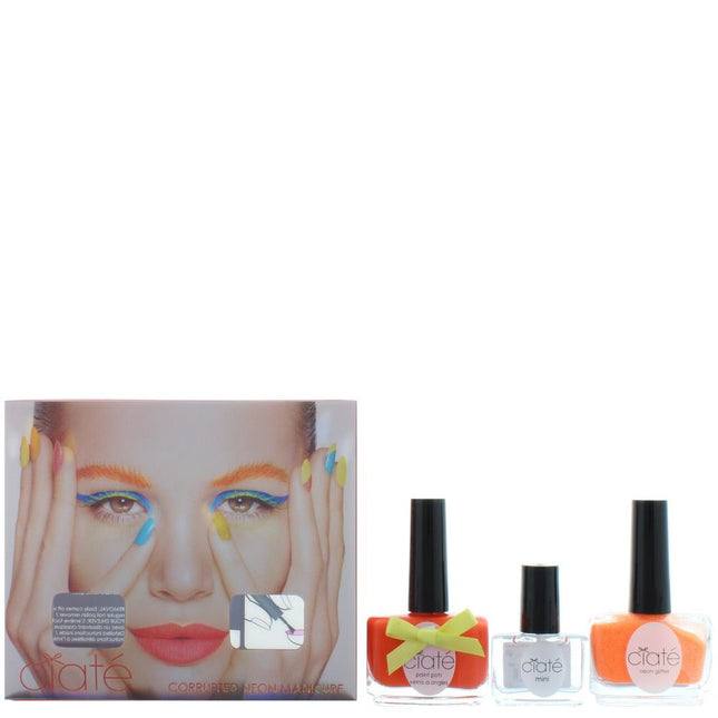 Ciate Corrupted Neon Manicure Club Tropicana Set Orange Neon New