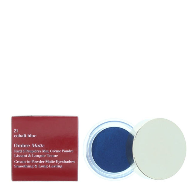 Clarins Ombre Matte Cream to Powder Eye Shadow 21 Cobalt Blue 7g - New