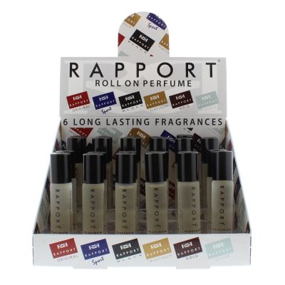 Eden Classic Rapport Platinum 10ml Roll On Perfume Display Unit 24pcs