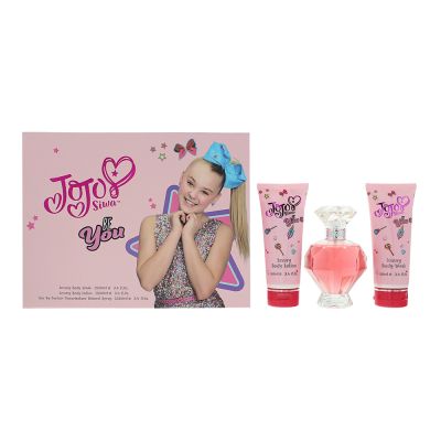 JoJo Siwa Be You Eau de Parfum 3 Pieces Gift Set : Eau de Parfum 100ml - Body Wash 100ml- Body Lotion 100ml 