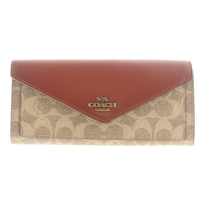 Coach Large Soft Coated Canvas and Coloblock Wallet