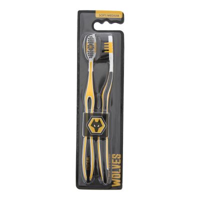 EPL Wolves Soft/Medium Toothbrush 2pcs