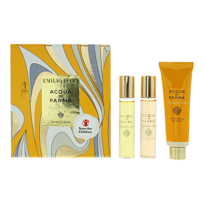 Acqua Di Parma Magnolia  Nobile 3 Piece Gift Set: Eau De Parfum 12ml - Hair Mist 12ml - Hand Cream 30ml